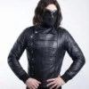 Bucky Barnes Winter Soldier Genuine Leather Jacket with Removable Arms